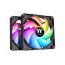 Thermaltake CT120 ARGB Sync PC Cooling Fan (2-Fan Pack), 5V Motherboard Sync, 16.8 Million Colors 9 Addressable LEDs, 120 mm Hydraulic Bearing Case/Radiator Fan, CL-F149-PL12SW-A,Black